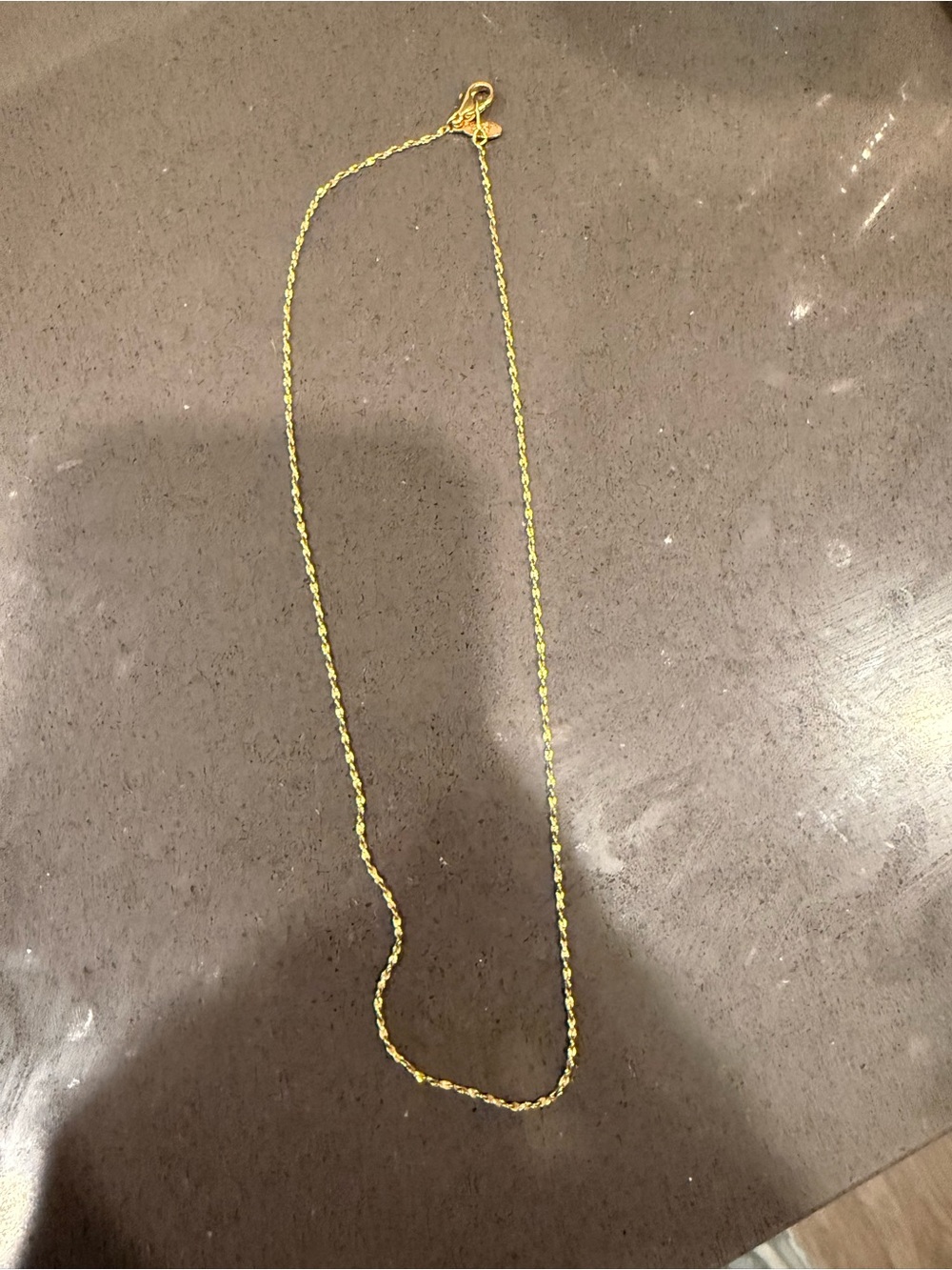 Gold Twisted Rope Necklace - Women Jewelry 16in